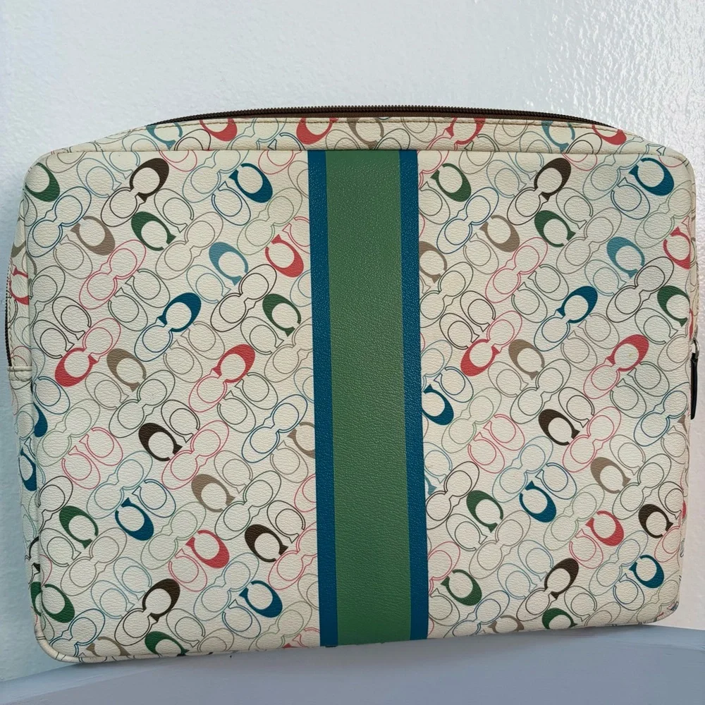 Coach Colorful Patterned Laptop Sleeve
